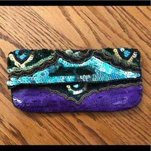 NEW KC Malhan sequin clutch - exquisite colors